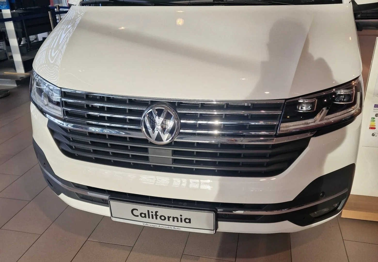 Vw Bus T6 Vorderen Stoßstange Multivan LB9A Cindiweß pcd crom leisten
