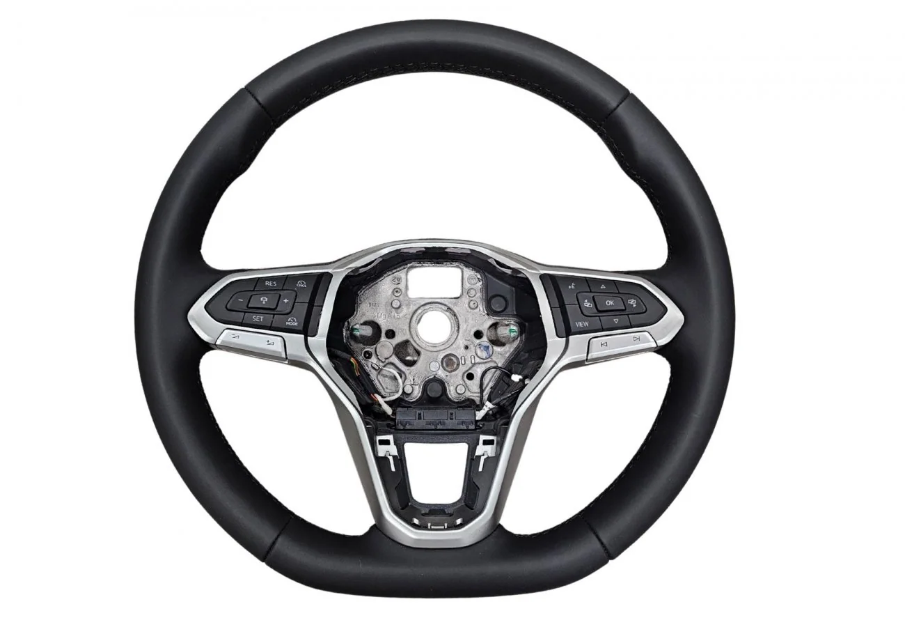 VW Sportlenkrad mit F1-Schaltwippen – Echtleder ohne Airbag, passend für viele Modelle
