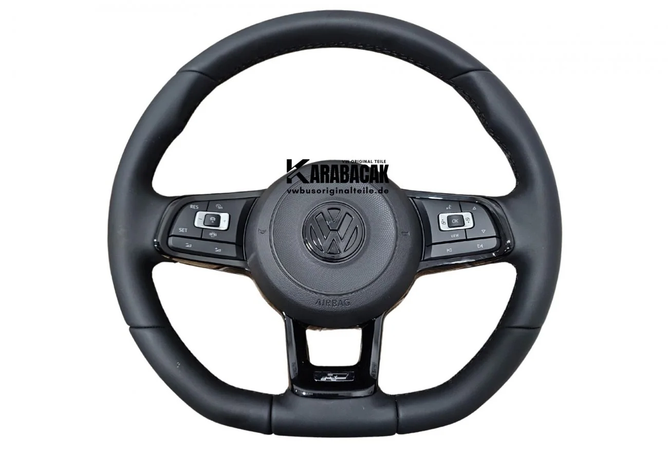 Original verbessertes Sportlenkrad aus Leder für VW Golf 5 6 7 GTI, Golf R, Polo GTI, Passat – D-Form Lenkrad
