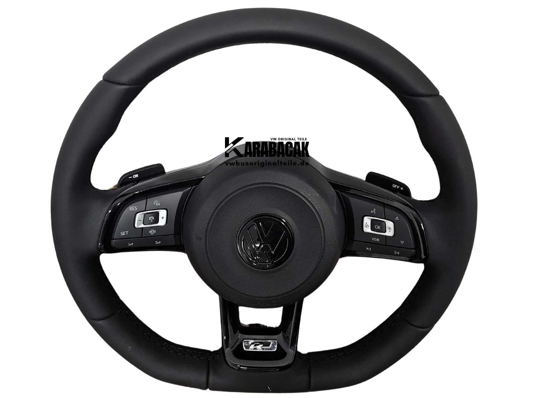 Original verbessertes Sportlenkrad aus Leder für VW Golf 5 6 7 GTI, Golf R, Polo GTI, Passat – D-Form Lenkrad, Originalaufnahme 6 für Golf 5, Golf, Passat, Polo