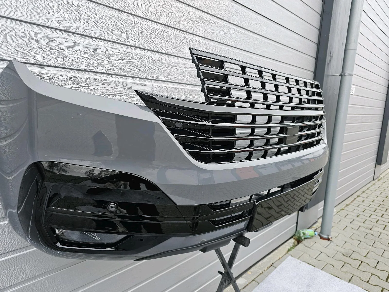 VW Bus T6 / T6.1 Transporter auf Multivan Stoßstange Umbau Paket, Originalaufnahme 6 für T6.1