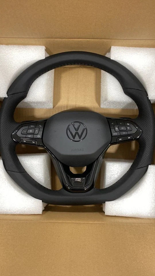 VW R-Line Lenkrad mit Heizung – schwarzes Logo – Originalaufnahme